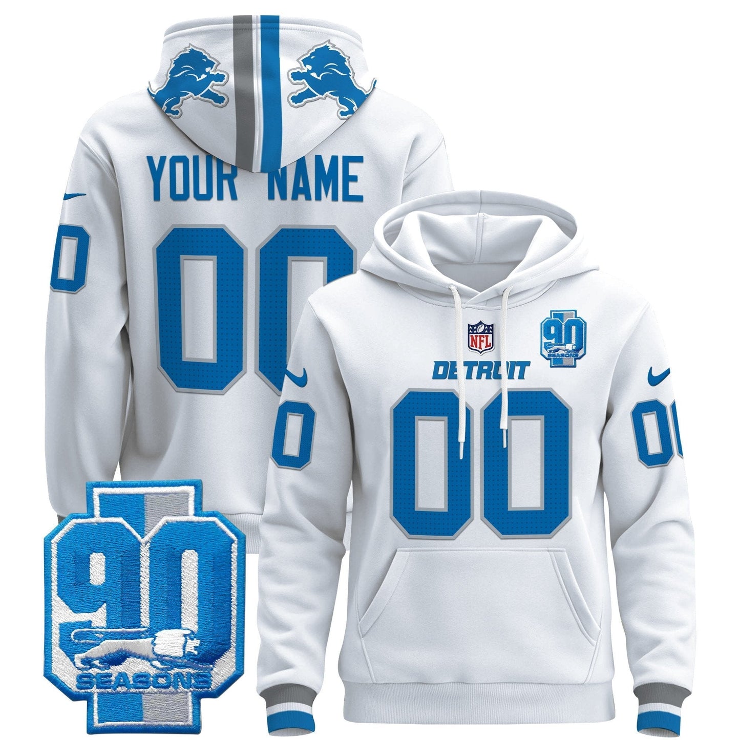 Detroit Lions 2025 Custom Pullover Hoodie
