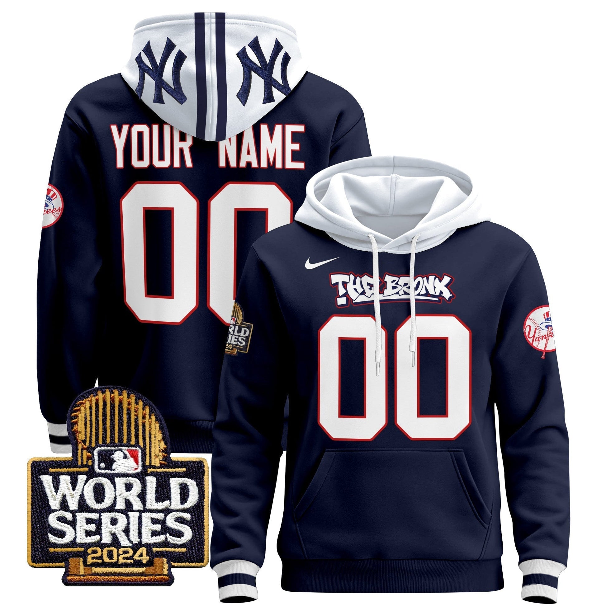 New York Yankees 2024 World Series Custom Pullover Hoodie