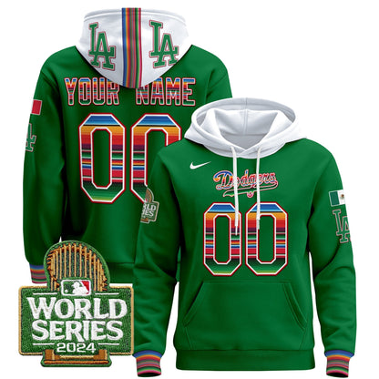 Dodgers Mexico 2024 World Series Custom Pullover Hoodie