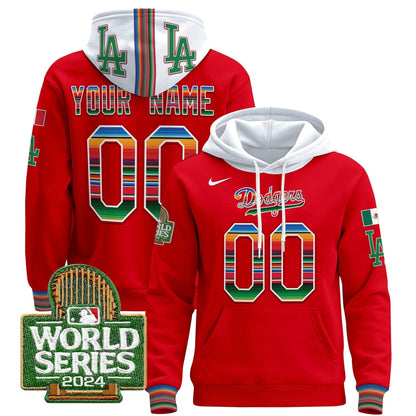 Dodgers Mexico 2024 World Series Custom Pullover Hoodie