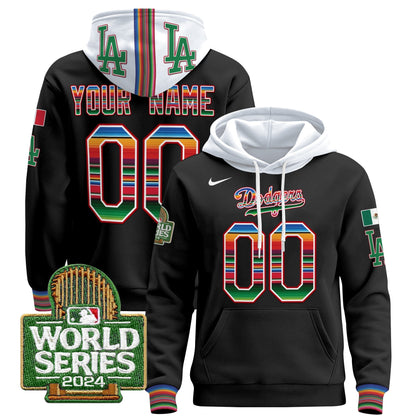 Dodgers Mexico 2024 World Series Custom Pullover Hoodie