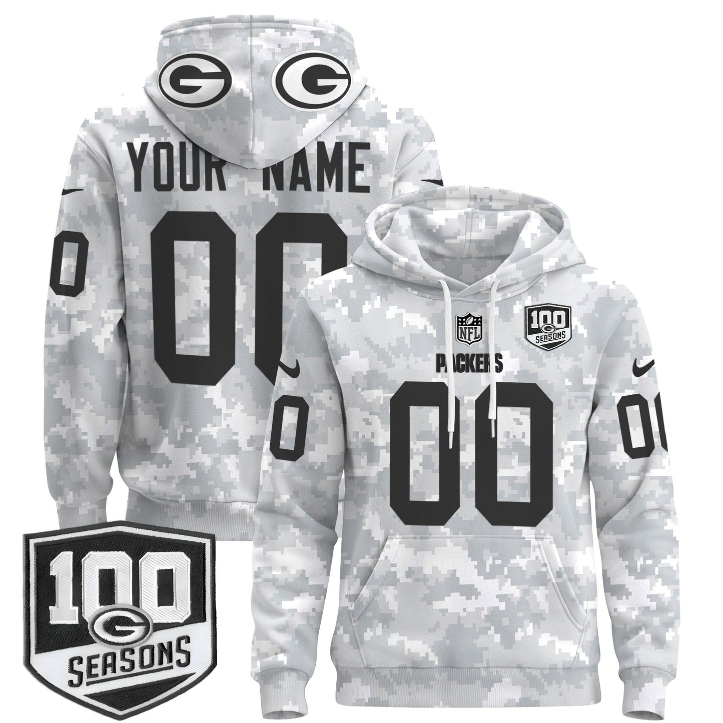 GB Throwback 2024 Salute to Service Custom Pullover Hoodie