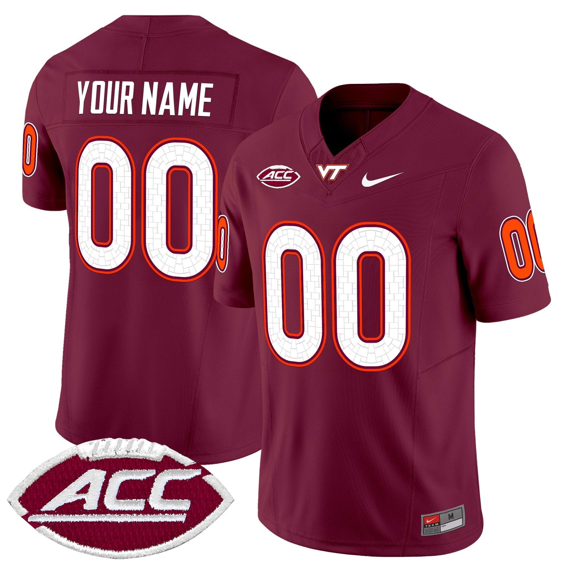 Virginia Tech Hokies 2025 Vapor Limited Custom Jersey - All Stitched