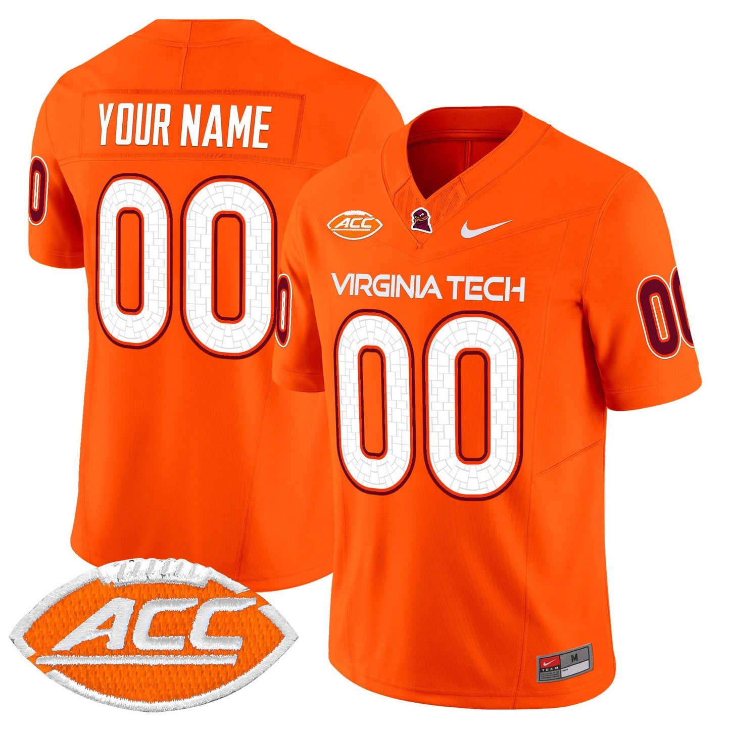 Virginia Tech Hokies 2025 Vapor Limited Custom Jersey - All Stitched