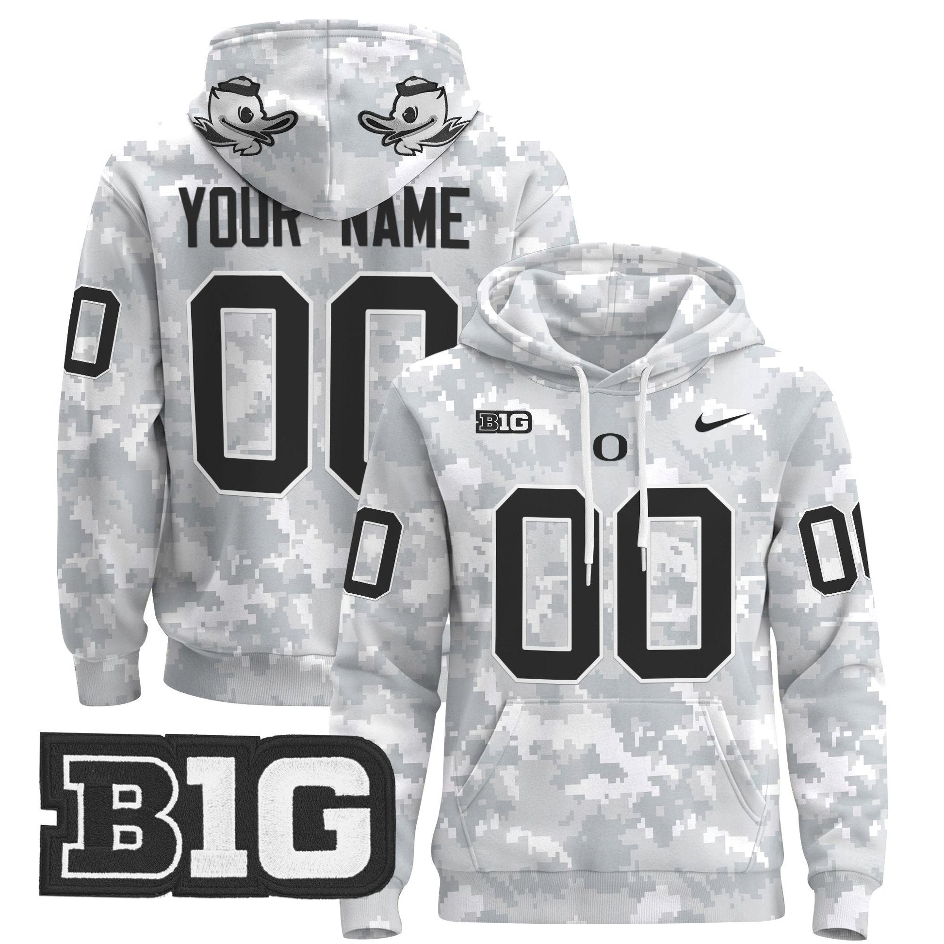 Oregon Ducks 2024 Salute to Service Pullover Custom Hoodie