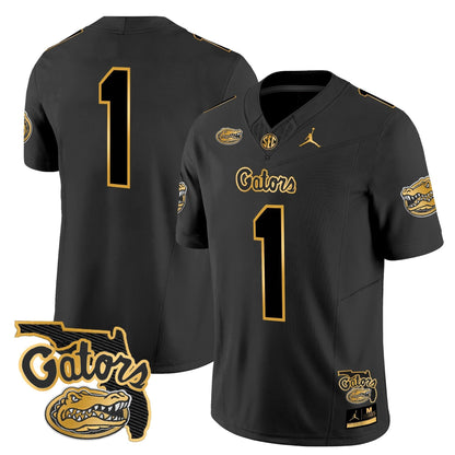Florida Gators 2024 Florida Patch Gold Vapor Limited Jersey - All Stitched