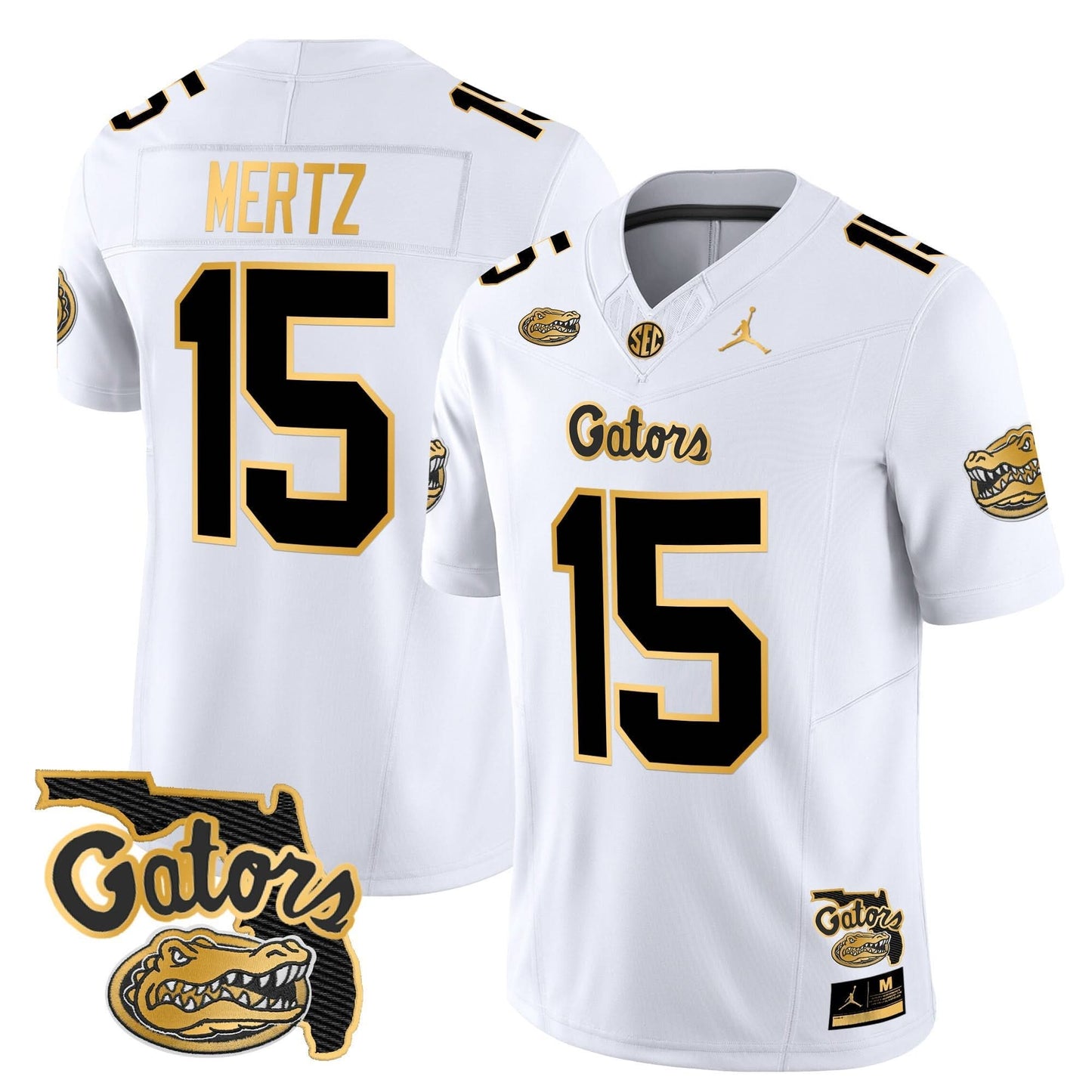 Florida Gators 2024 Florida Patch Gold Vapor Limited Jersey - All Stitched