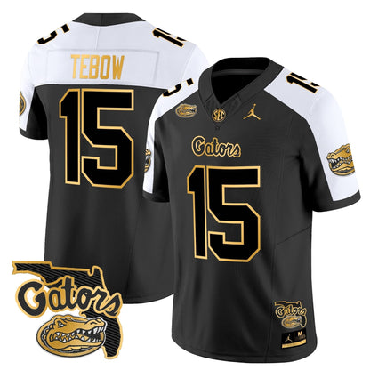 Florida Gators 2024 Florida Patch Gold Vapor Limited Jersey - All Stitched