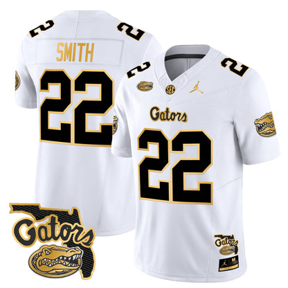 Florida Gators 2024 Florida Patch Gold Vapor Limited Jersey - All Stitched