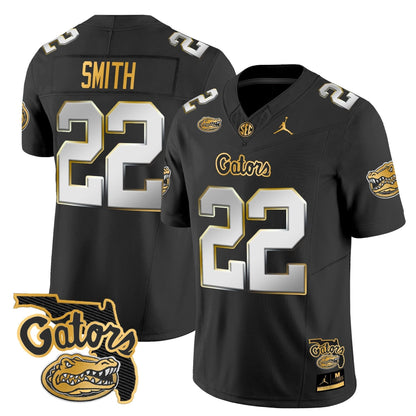 Florida Gators 2024 Florida Patch Gold Vapor Limited Jersey - All Stitched