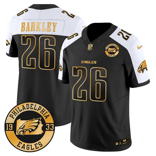 Eagles 2024 Gold Vapor Limited Jersey - Est. 1933 Patch - Stitched