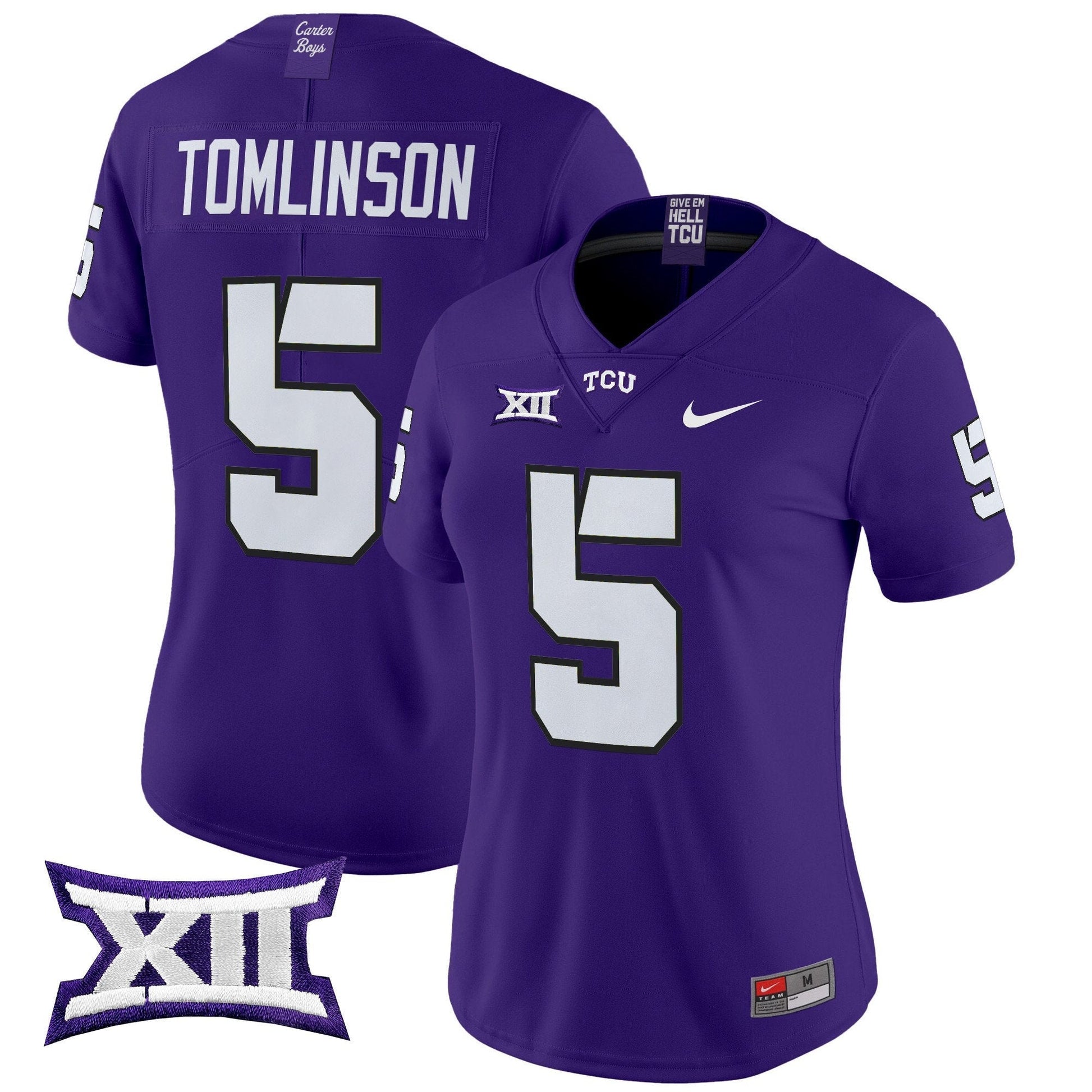Women's TCU Horned Frogs 2024 Vapor Limited Jersey - All stitched
