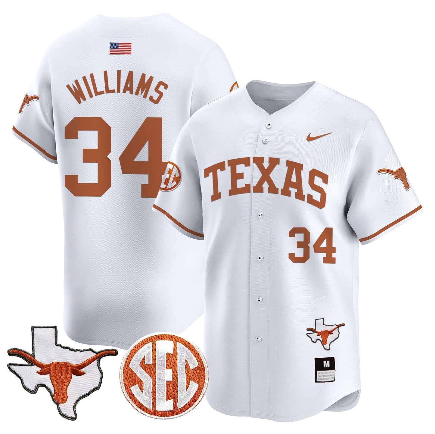 TEX 2024 Vapor Premier Baseball Jersey - All Stitched