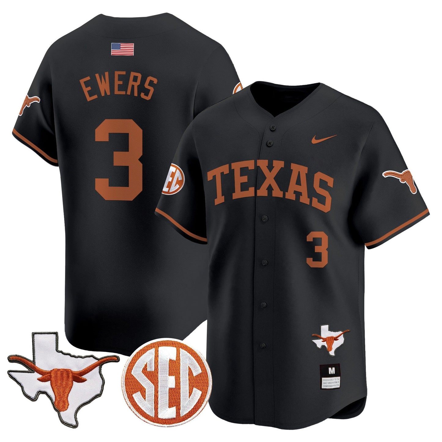 TEX 2024 Vapor Premier Baseball Jersey - All Stitched