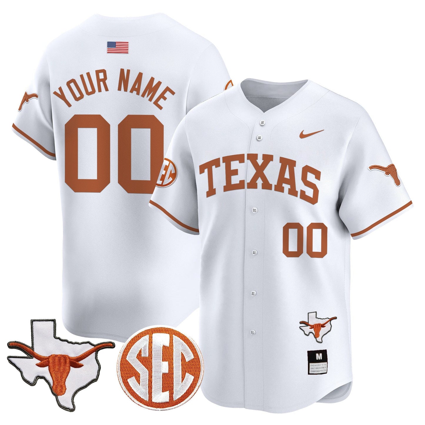 TEX 2024 Vapor Premier Baseball Custom Jersey - All Stitched
