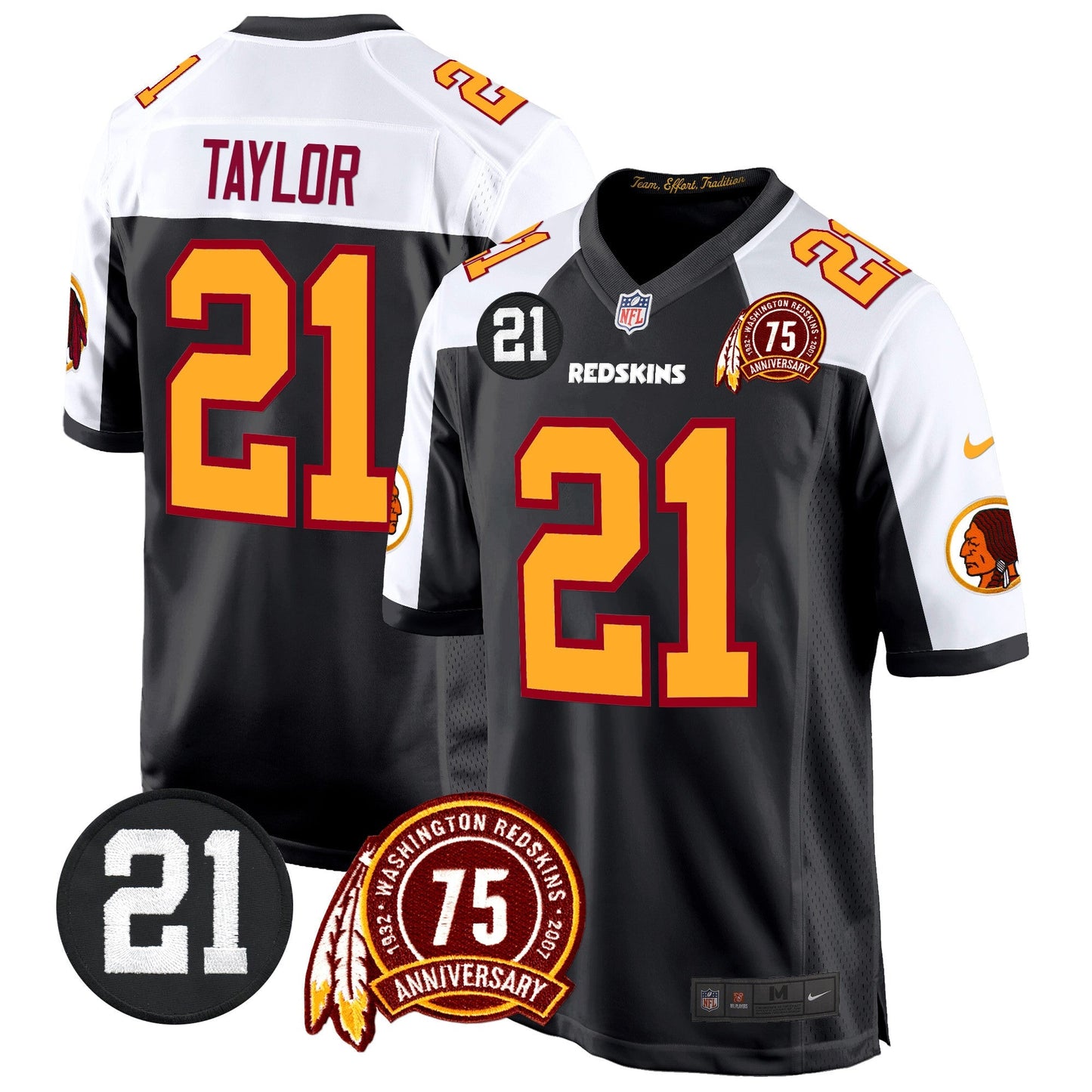 WR 75th & Sean Taylor Patch Game Jersey - All Stitched