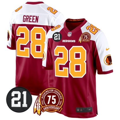 WR 75th & Sean Taylor Patch Game Jersey - All Stitched