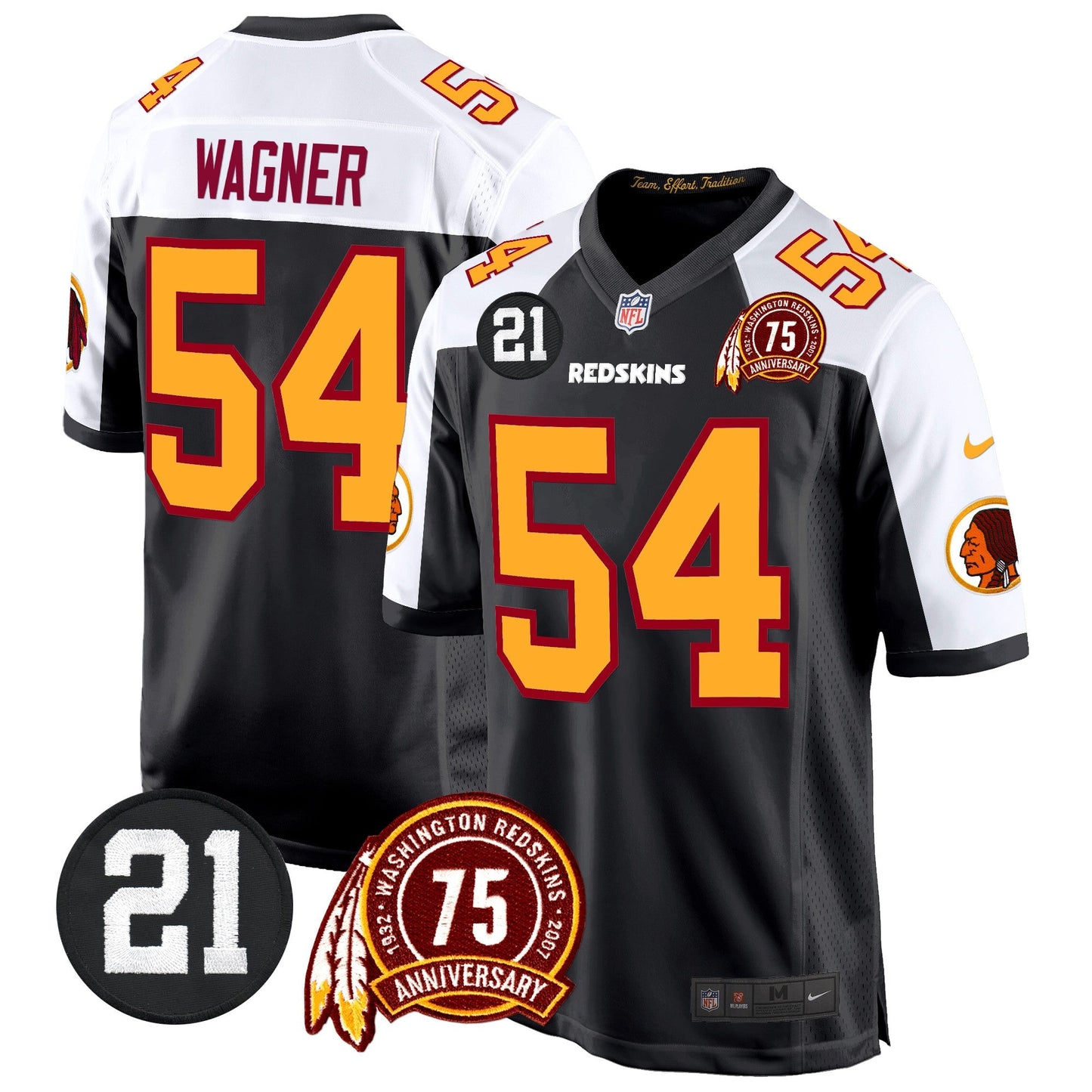 WR 75th & Sean Taylor Patch Game Jersey - All Stitched