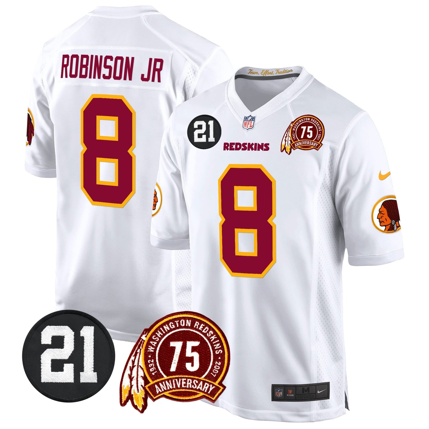 WR 75th & Sean Taylor Patch Game Jersey - All Stitched