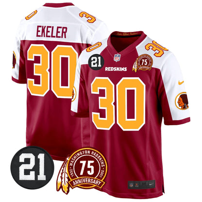 WR 75th & Sean Taylor Patch Game Jersey - All Stitched