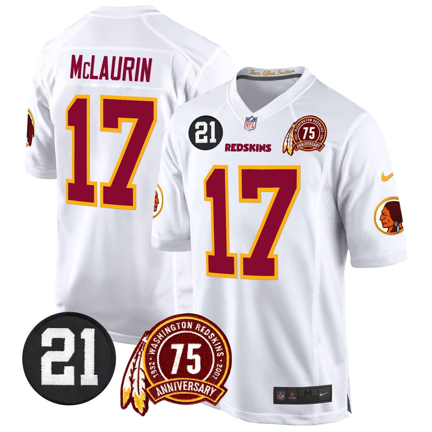 WR 75th & Sean Taylor Patch Game Jersey - All Stitched