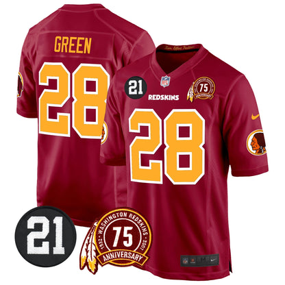 WR 75th & Sean Taylor Patch Game Jersey - All Stitched