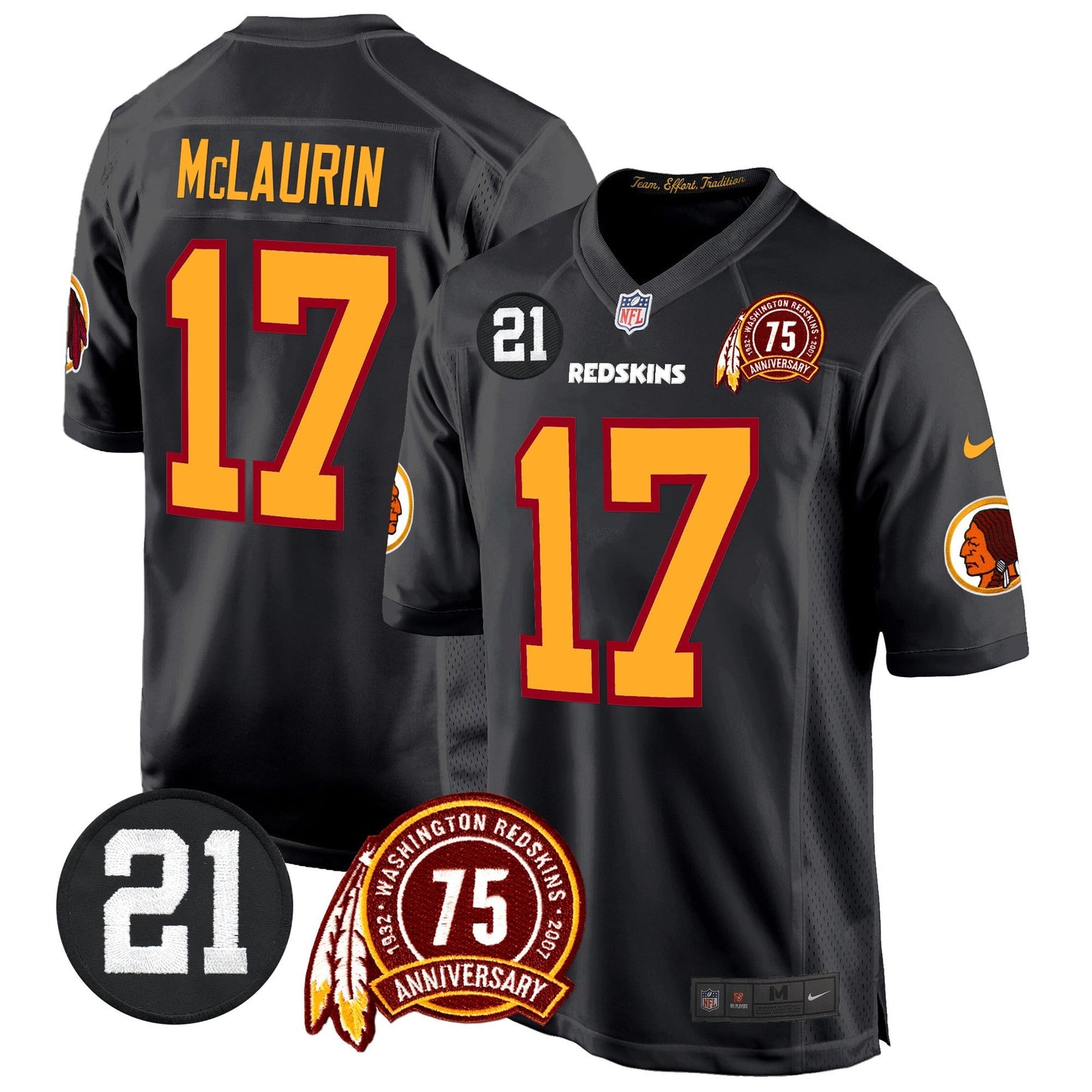 WR 75th & Sean Taylor Patch Game Jersey - All Stitched