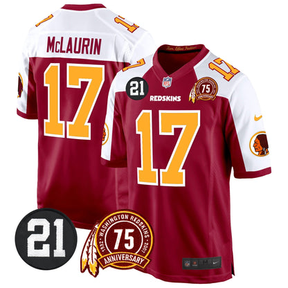 WR 75th & Sean Taylor Patch Game Jersey - All Stitched