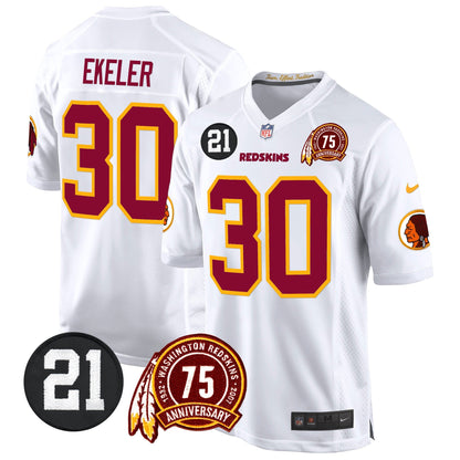 WR 75th & Sean Taylor Patch Game Jersey - All Stitched