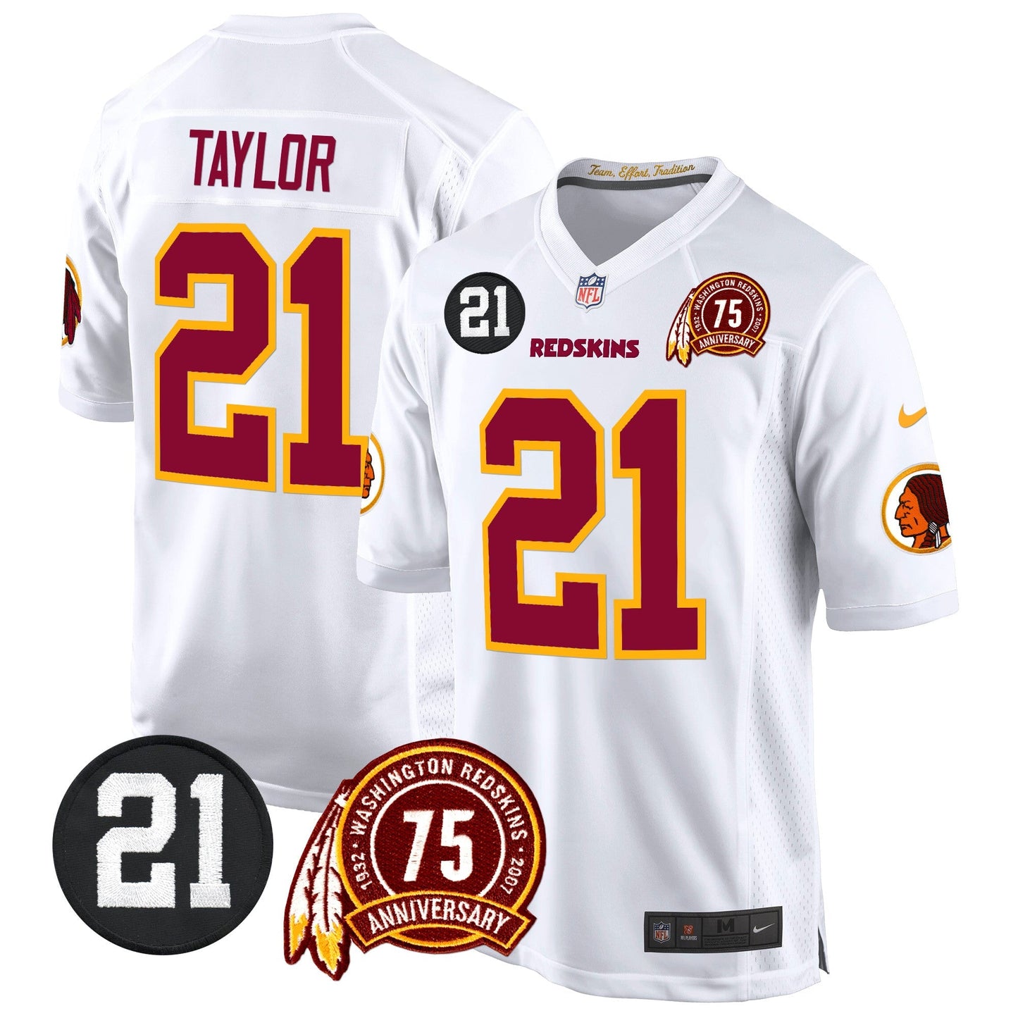 WR 75th & Sean Taylor Patch Game Jersey - All Stitched