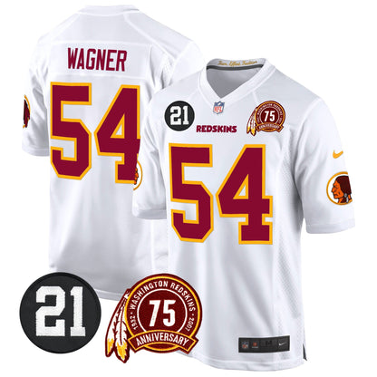 WR 75th & Sean Taylor Patch Game Jersey - All Stitched