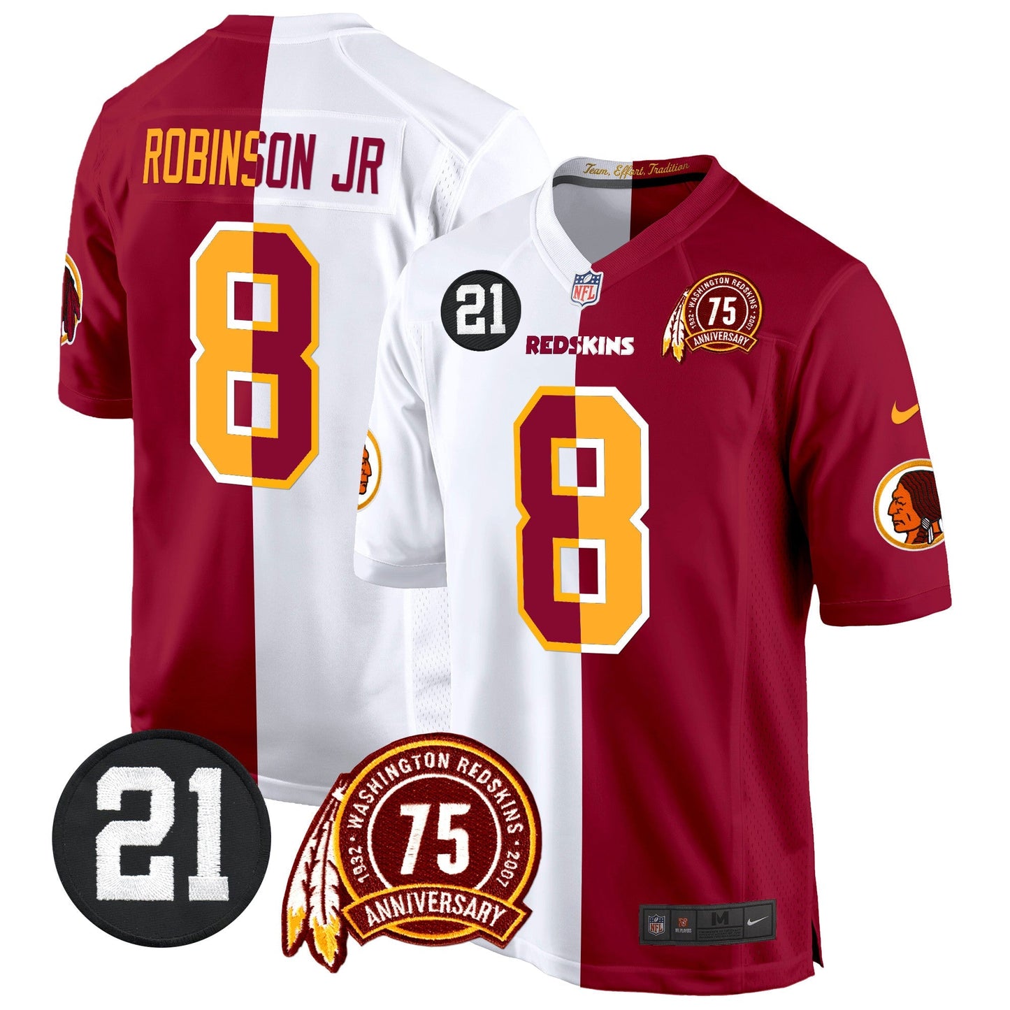 WR 75th & Sean Taylor Patch Game Jersey - All Stitched
