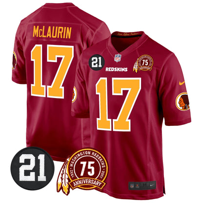 WR 75th & Sean Taylor Patch Game Jersey - All Stitched
