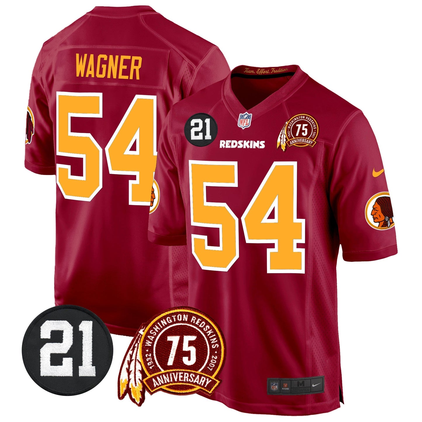 WR 75th & Sean Taylor Patch Game Jersey - All Stitched