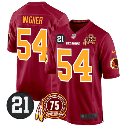 WR 75th & Sean Taylor Patch Game Jersey - All Stitched