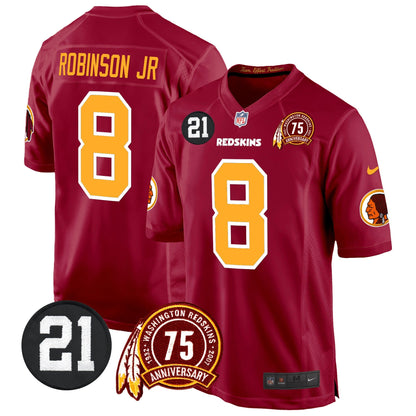 WR 75th & Sean Taylor Patch Game Jersey - All Stitched