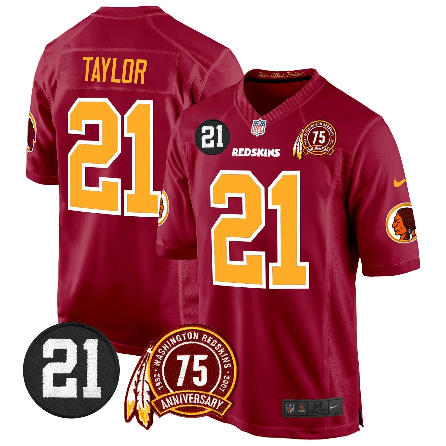 WR 75th & Sean Taylor Patch Game Jersey - All Stitched