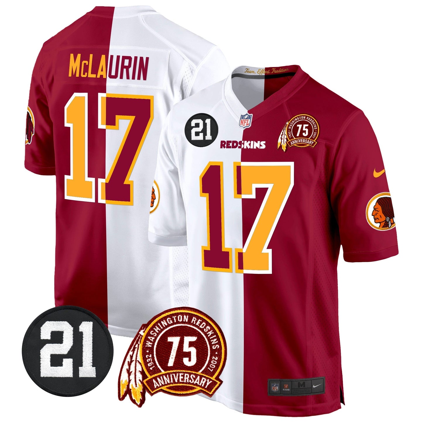 WR 75th & Sean Taylor Patch Game Jersey - All Stitched