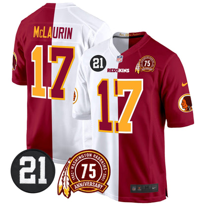 WR 75th & Sean Taylor Patch Game Jersey - All Stitched