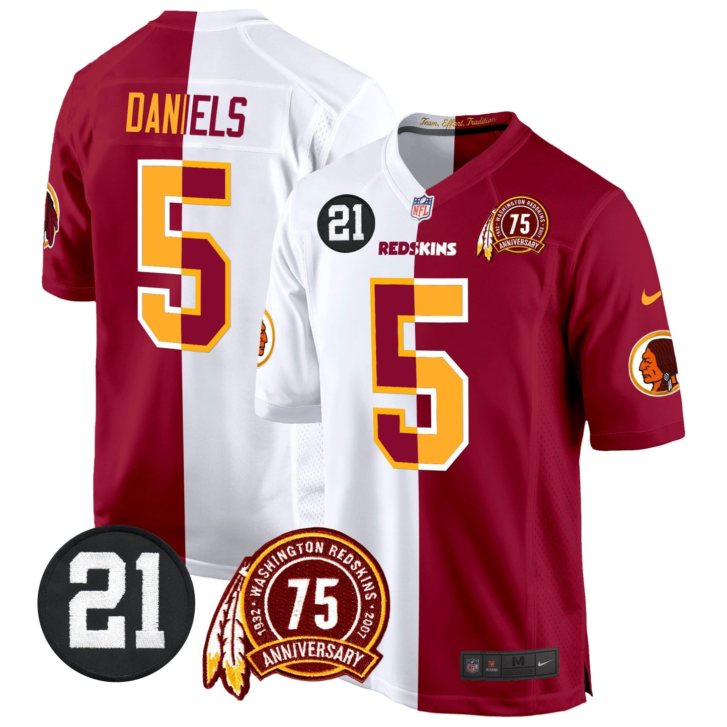 WR 75th & Sean Taylor Patch Game Jersey - All Stitched