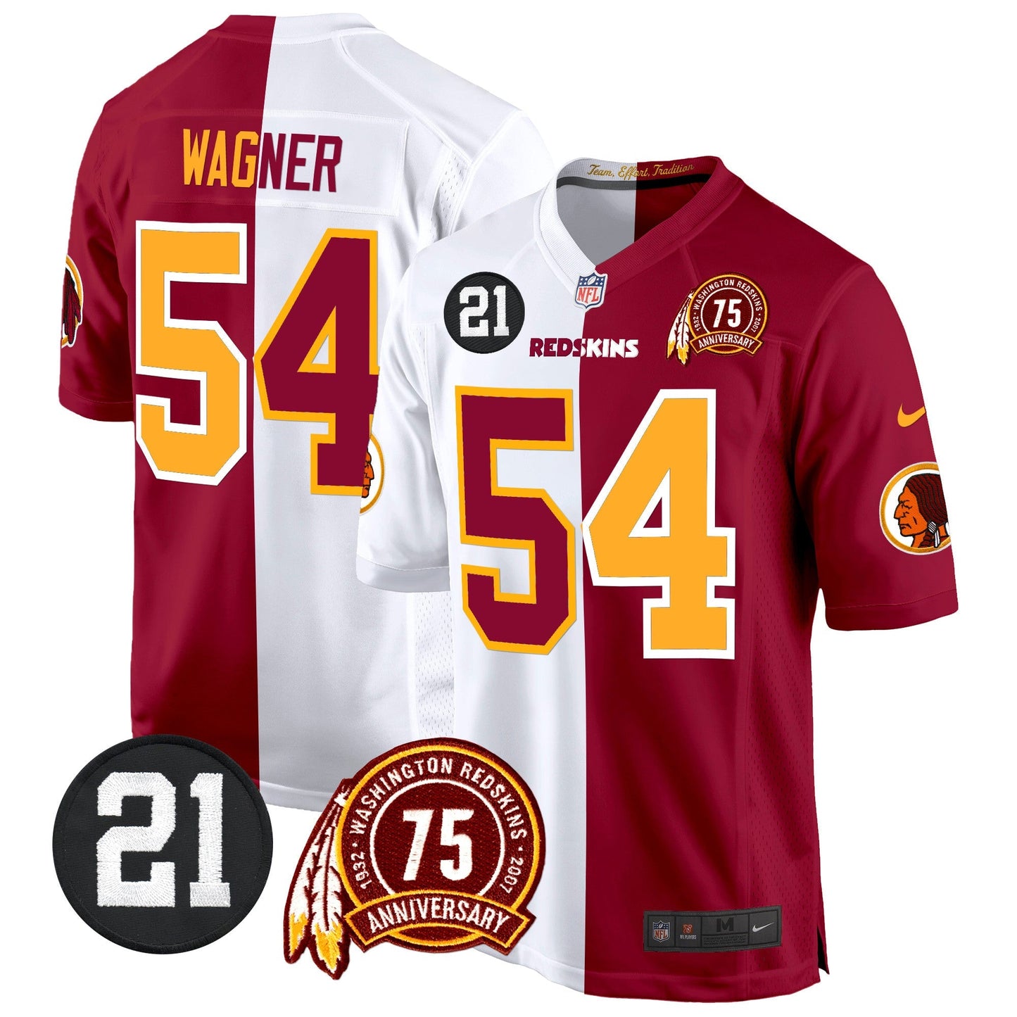 WR 75th & Sean Taylor Patch Game Jersey - All Stitched