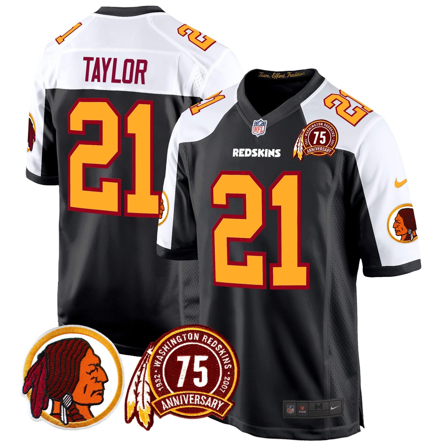 WR 75th Patch Throwback Game Jersey - All Stitched