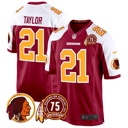WR 75th Patch Throwback Game Jersey - All Stitched
