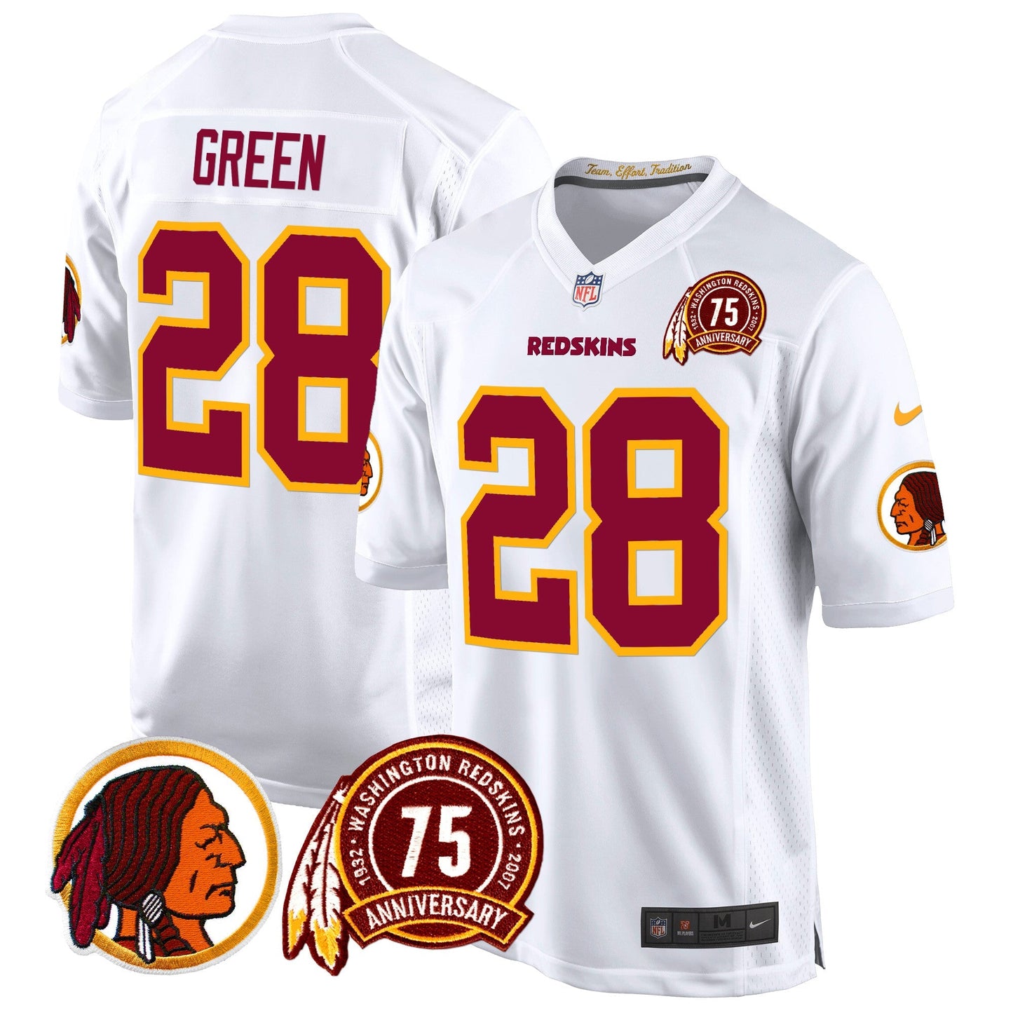 WR 75th Patch Throwback Game Jersey - All Stitched