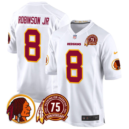 WR 75th Patch Throwback Game Jersey - All Stitched