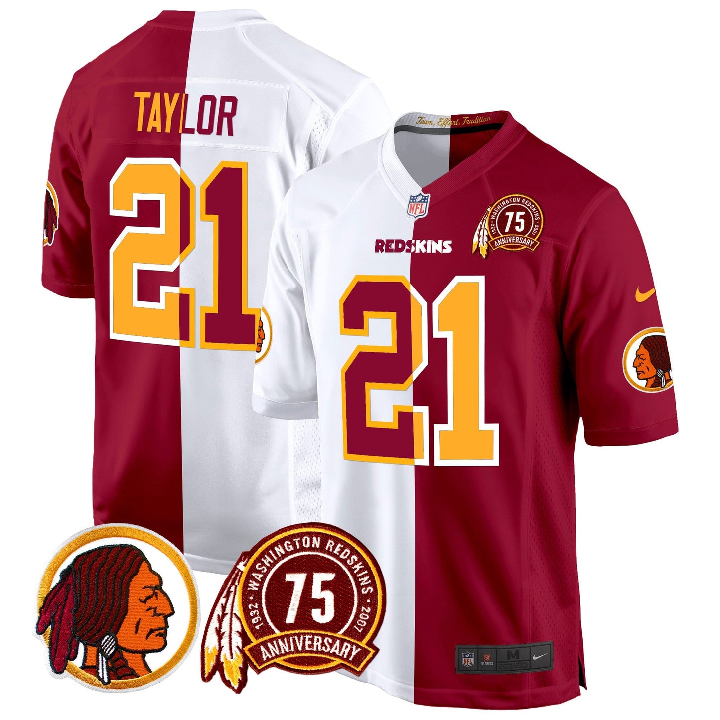 WR 75th Patch Throwback Game Jersey - All Stitched