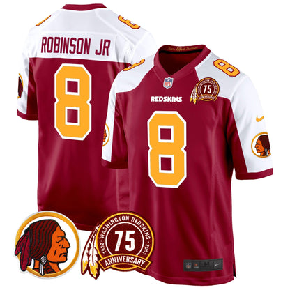 WR 75th Patch Throwback Game Jersey - All Stitched