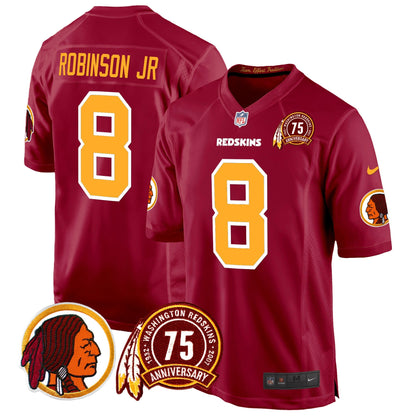 WR 75th Patch Throwback Game Jersey - All Stitched