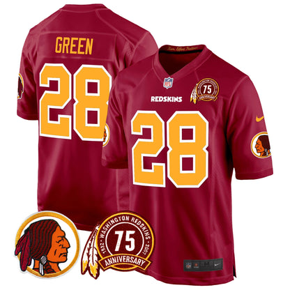 WR 75th Patch Throwback Game Jersey - All Stitched