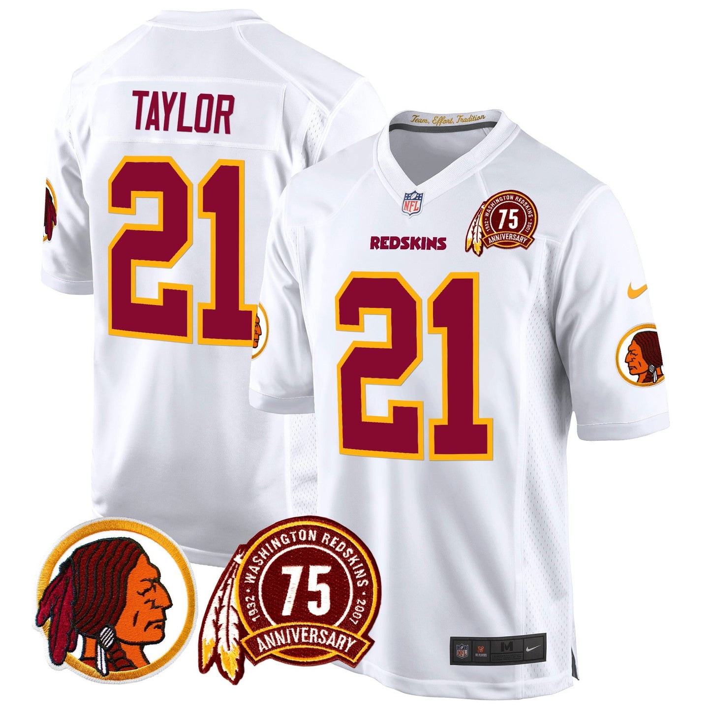 WR 75th Patch Throwback Game Jersey - All Stitched